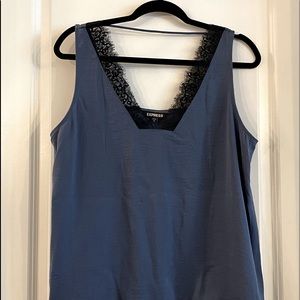 Express dressy tank top with lace trim- Lg. NWOT